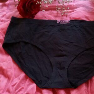 ❤️2 Pairs: Sexy PINK Victoria's Secret Black extra low rise hipster Panties NWOT